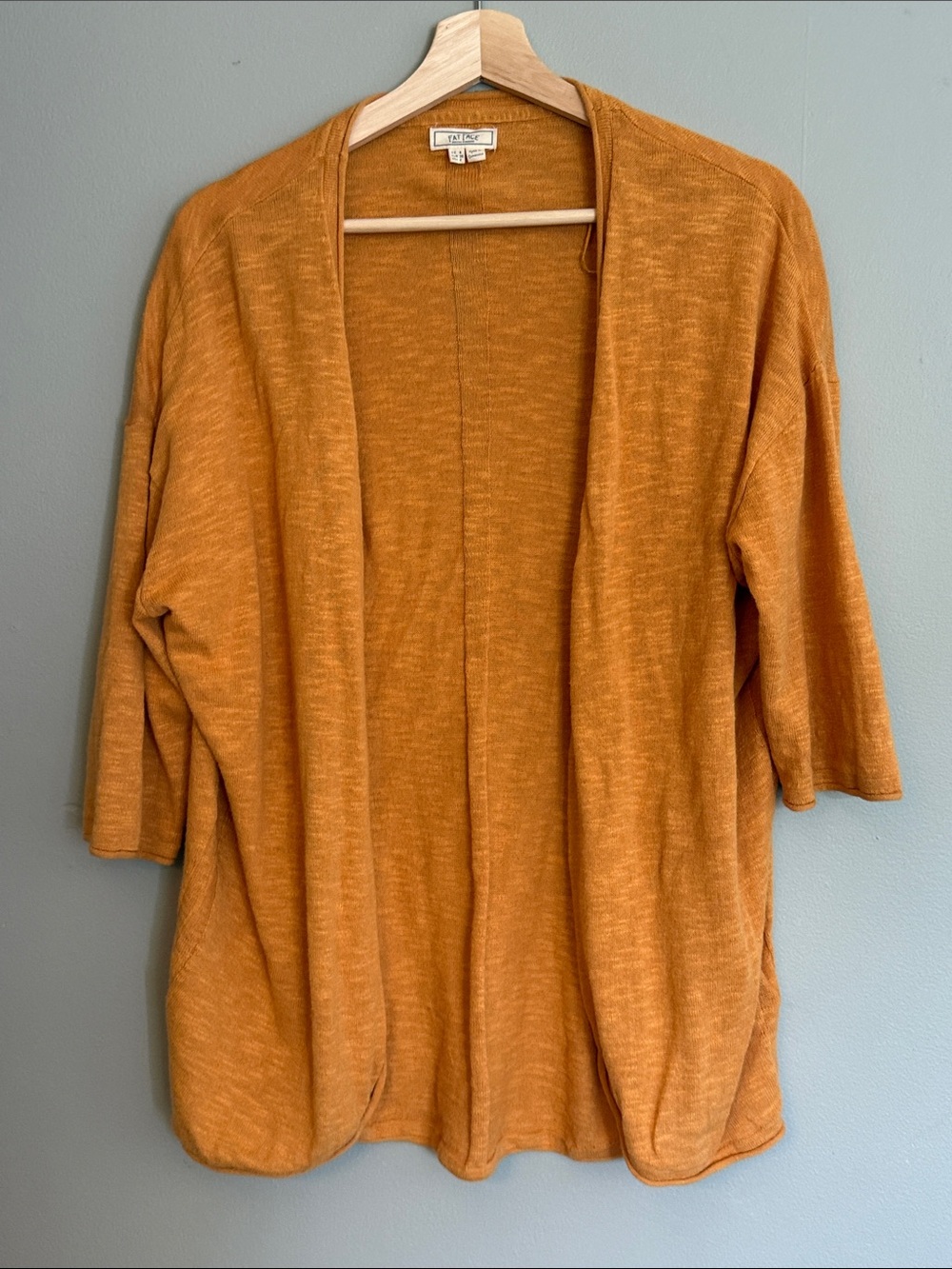 Fat Face Open-Front Cardigan in Burnt Orange